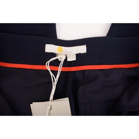 COPY - Boden Womens Exeter Trousers Pants UK 8 US 4 Navy Blue Red Stripe NWT - Picture 7 of 7